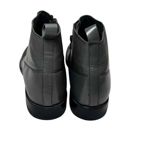 Stacy Adams Dark Gray Leather Button Ankle Boots main image 8